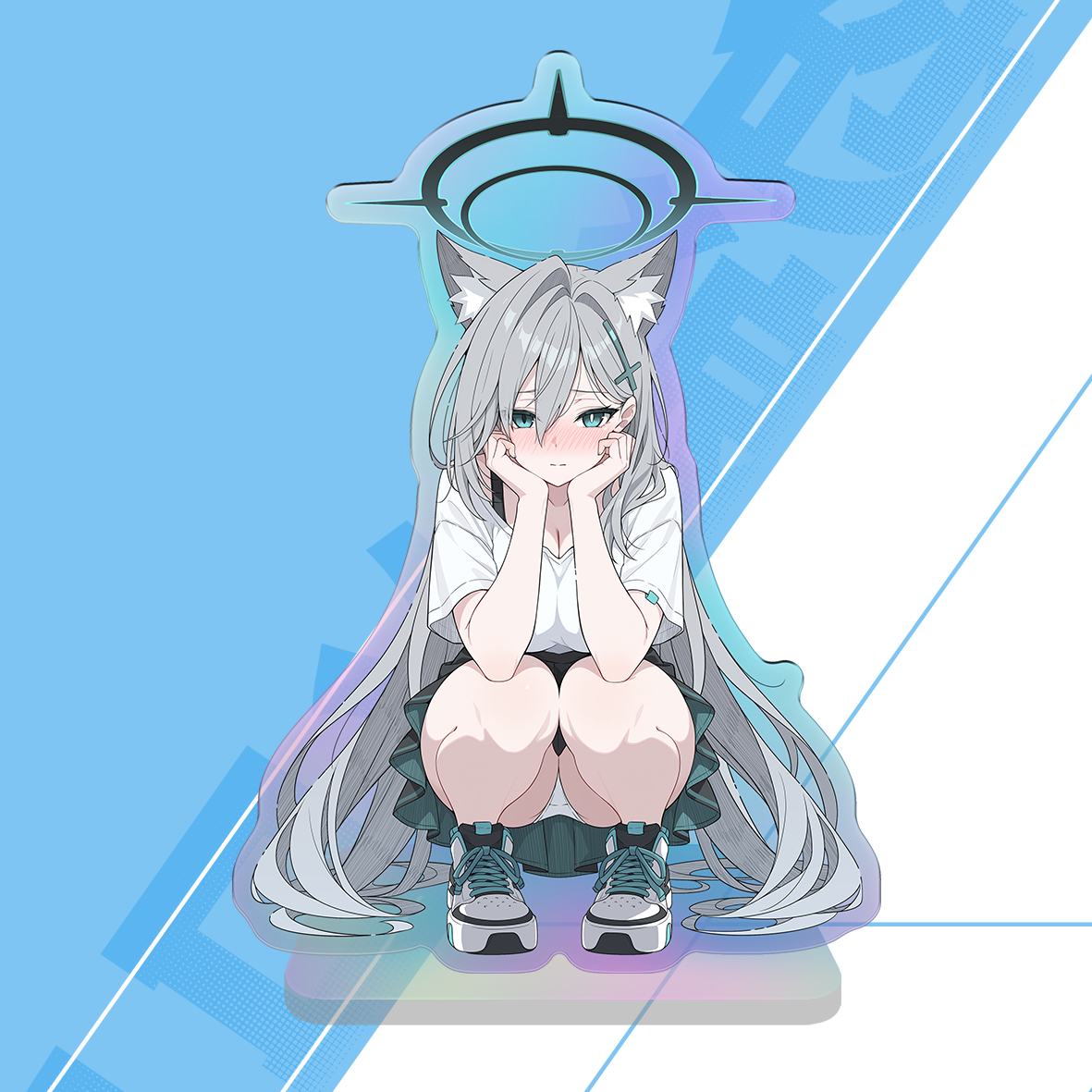 Sunaookami Shiroko Iridescent Standee by T1KOSEWAD