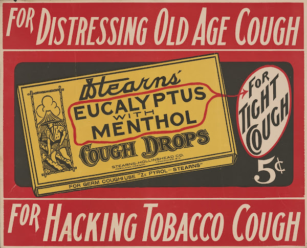 Stearns Eucalyptus With Menthol Cough Drops 1920