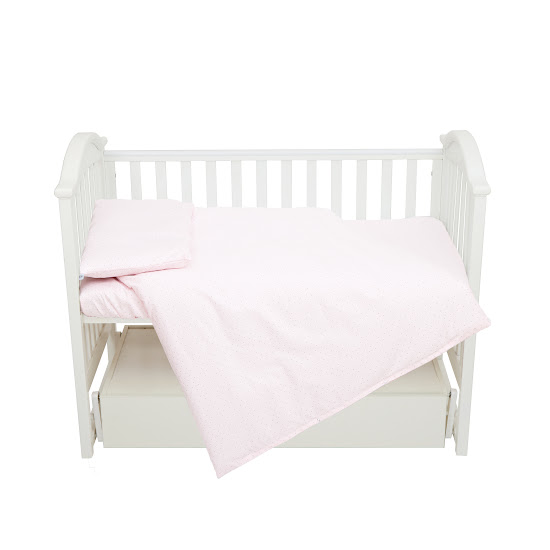 Детское сменное постельное белье 4 эл Twins Satin Limited Little dot розовый