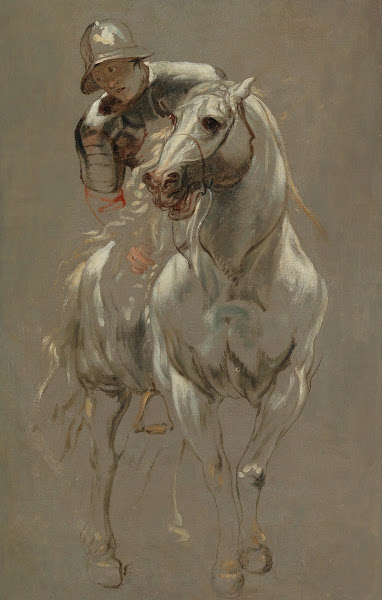 A Soldier In Armour On Horseback