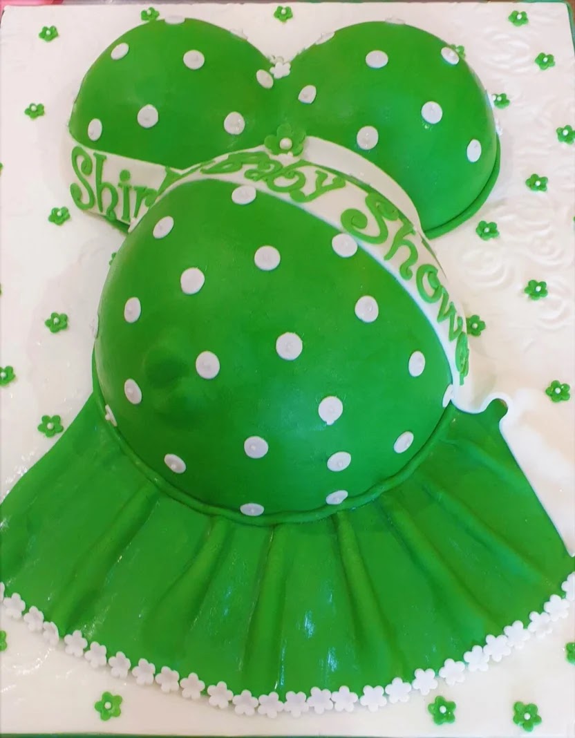 Pregnant Belly Baby Shower Cake CB-NC292