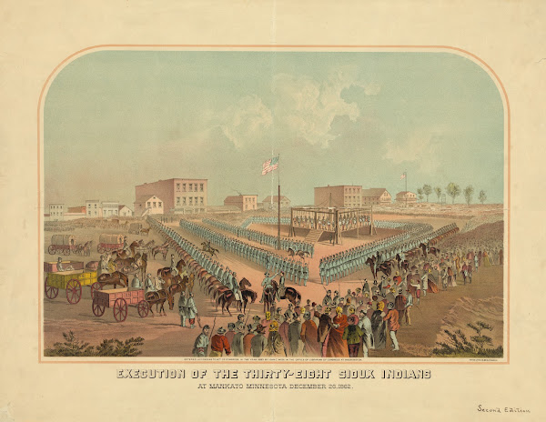 Execution of the thirty eight Sioux Indians at Mankato Minnesota December 25 186