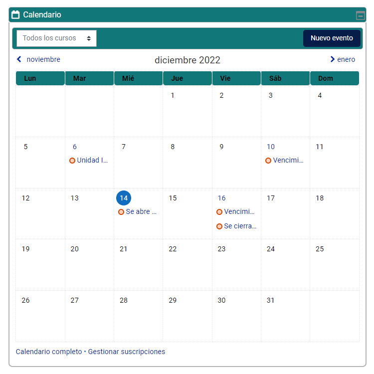 Imagen calendario