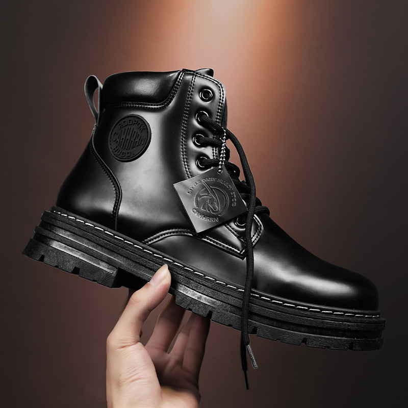 Herren-Stiefel, PU-Obermaterial, rutschfeste Gummisohle