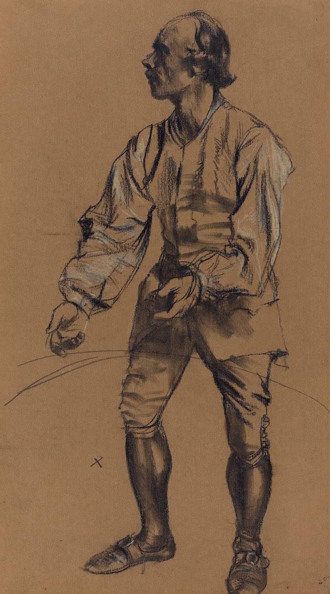 Richard Menzel Posing in Eighteenth Century Costume 1854