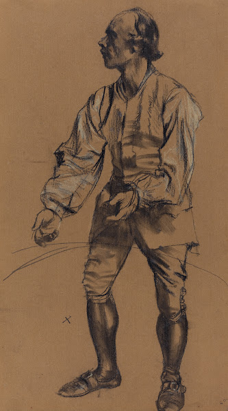 Richard Menzel Posing in Eighteenth Century Costume 1854