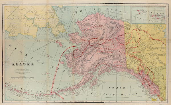 Map Of Alaska And Klondike 1897