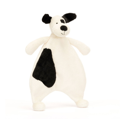 Bashful Black & Cream Puppy Comforter