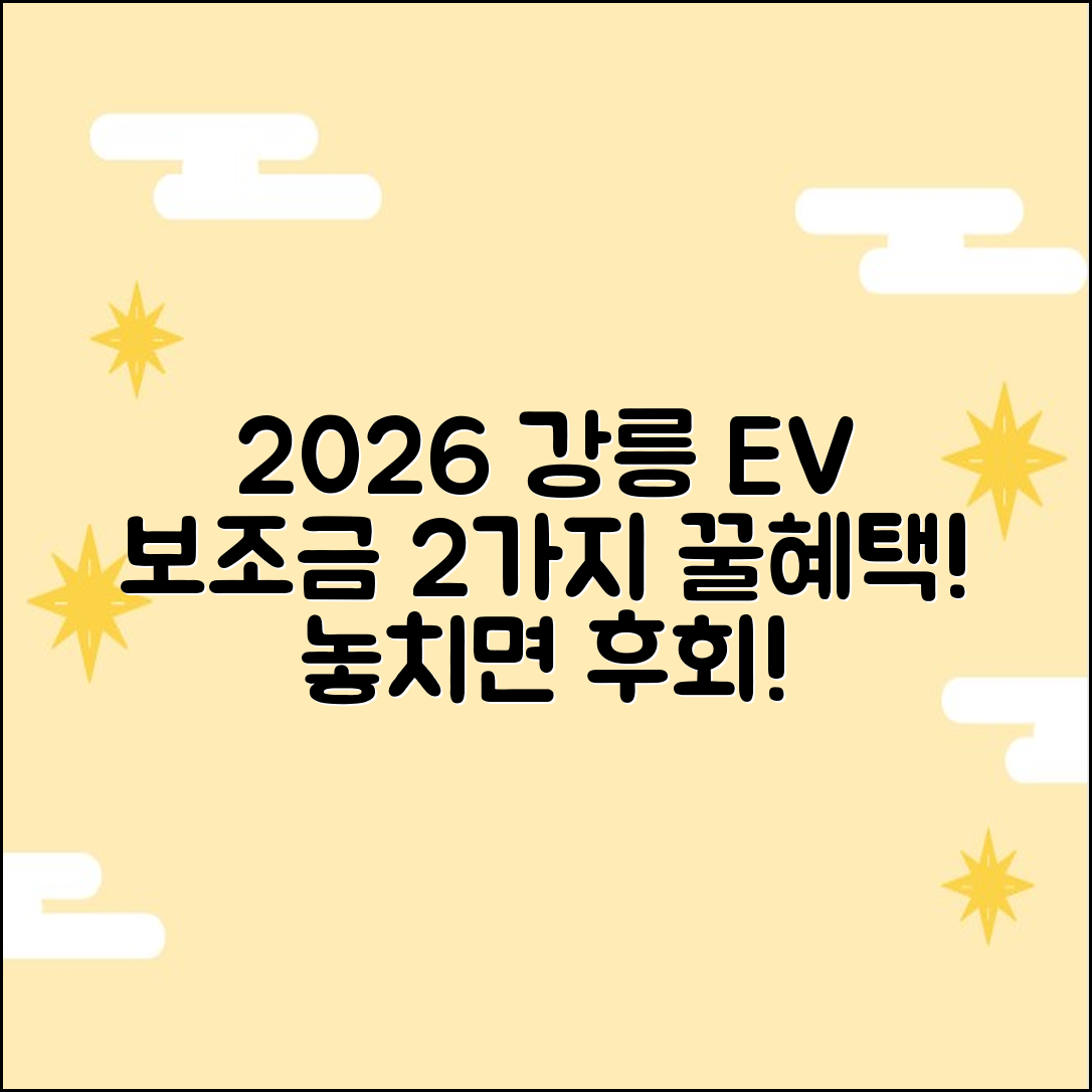 2026 강릉 전기차 지원금 2가지 혜택!