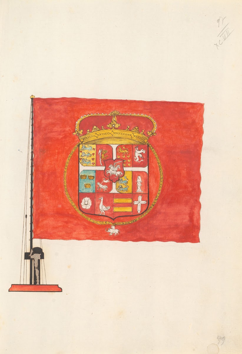 Flag of Denmark 1667 1670