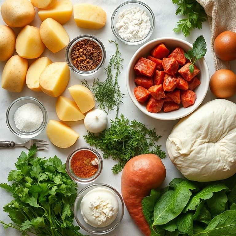 Ingredients for Creamy Potato & Spanish Chorizo Soup – Easy Comforting Dinner