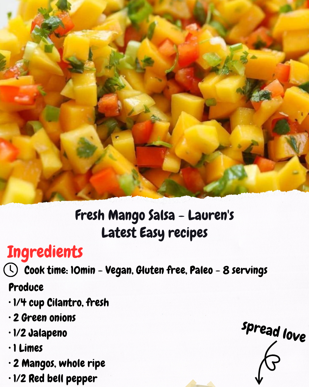 Fresh Mango Salsa - Lauren's Latest Easy recipes