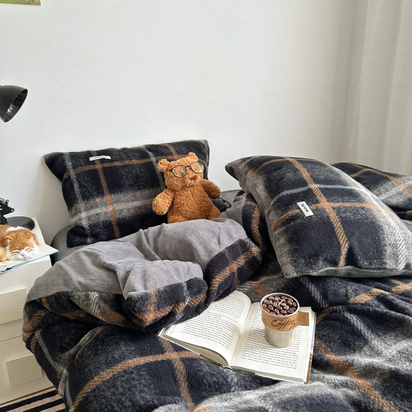 Double-sided fleece bedding set, warming