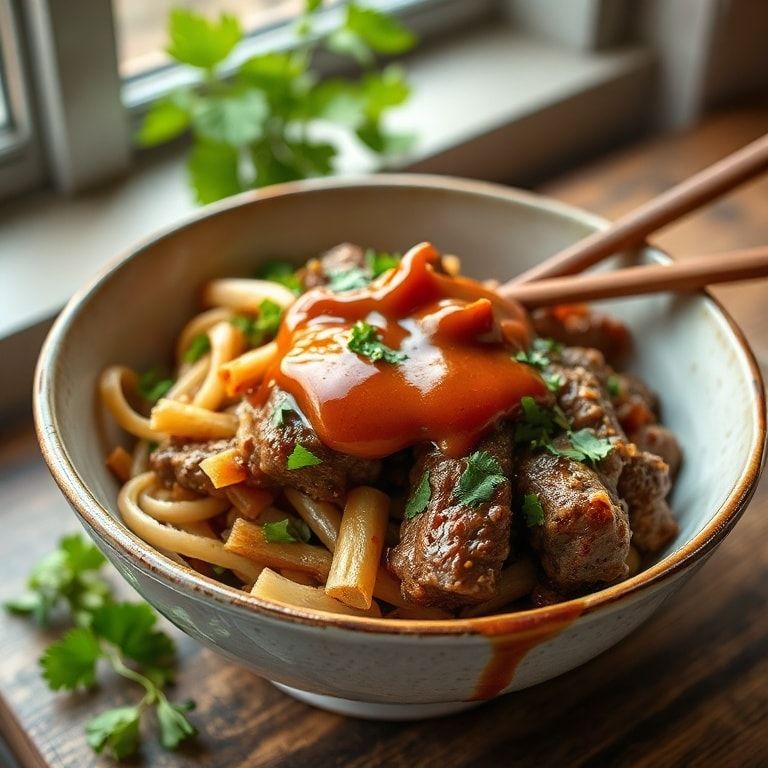 Easy Korean Beef Bowls with Garlic and Ginger Sauce: Quick & Decadent Dinner finished