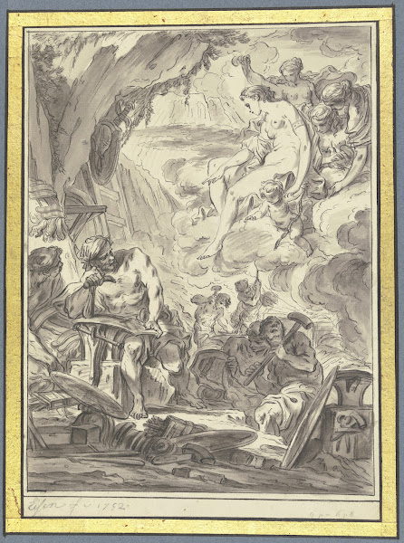 Venus in der Werkstatt des Vulkan der die Waffen des Aeneas schmiedet 1752