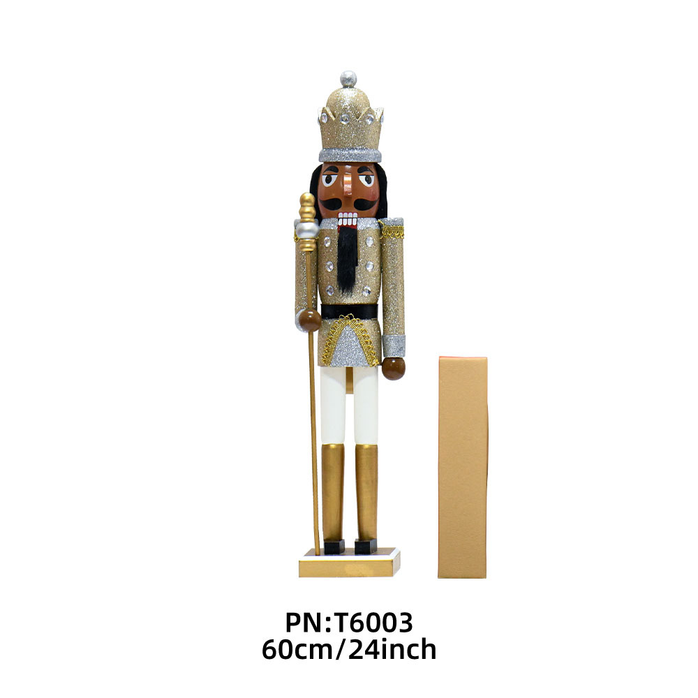 Großer Nussknacker-König aus Holz, 60 cm