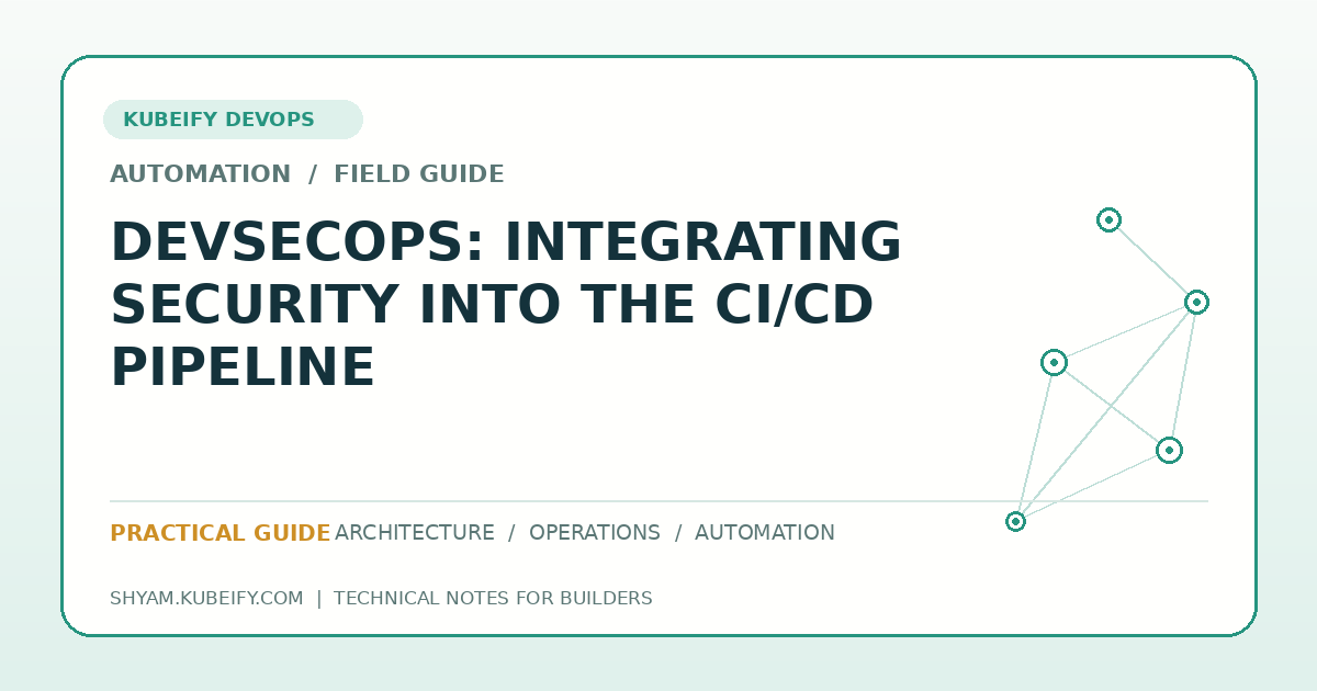 DevSecOps: integrating security into the CI/CD pipeline - Kubeify DevOps blog hero