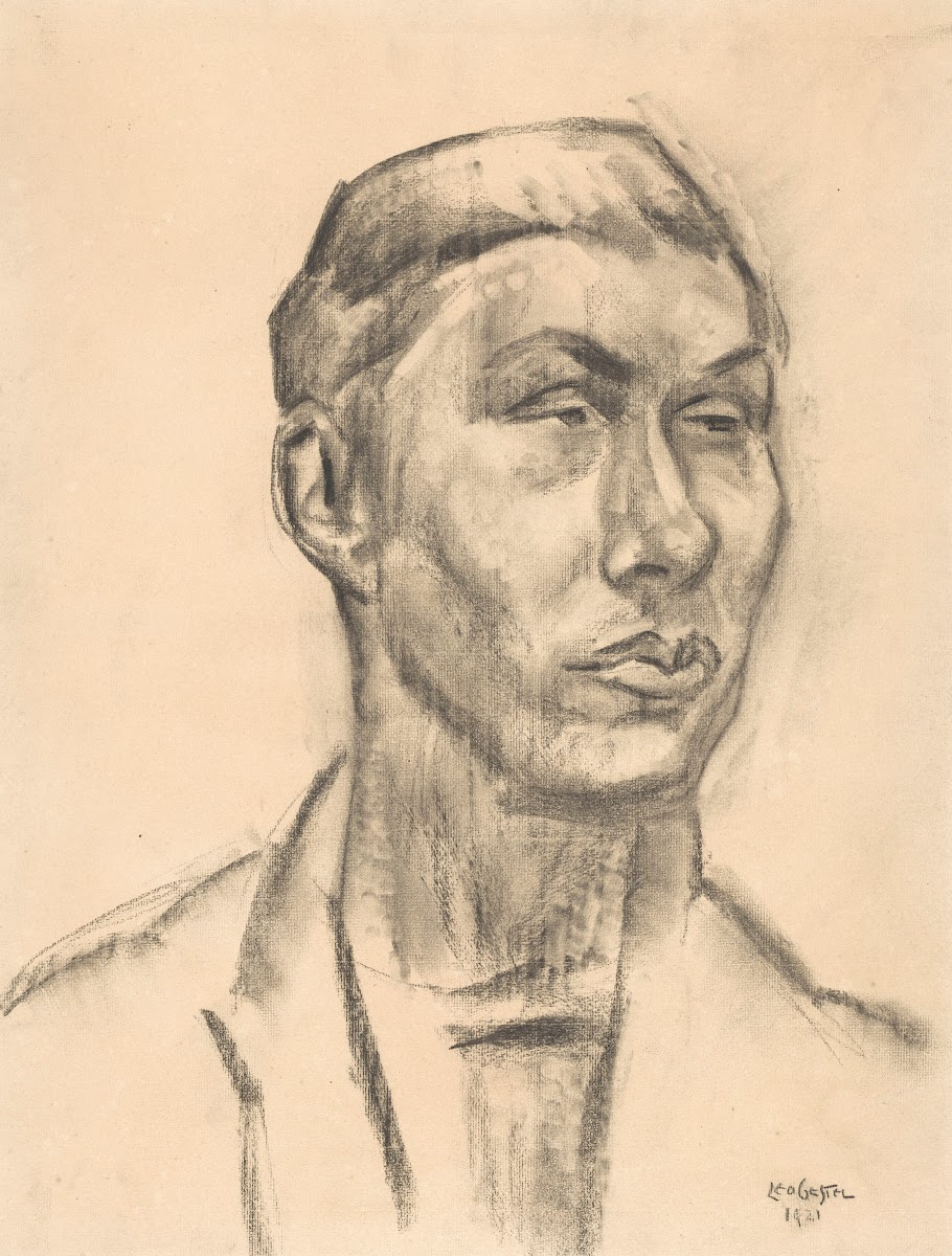 Portret van een man het hoofd driekwart naar rechts 1921