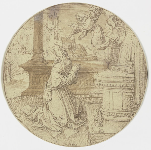 Der Erzengel Gabriel erscheint dem Zacharias während seines Priesterdienstes im
