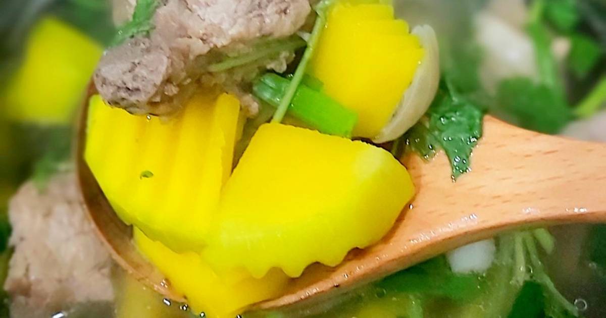 Canh sườn bí non