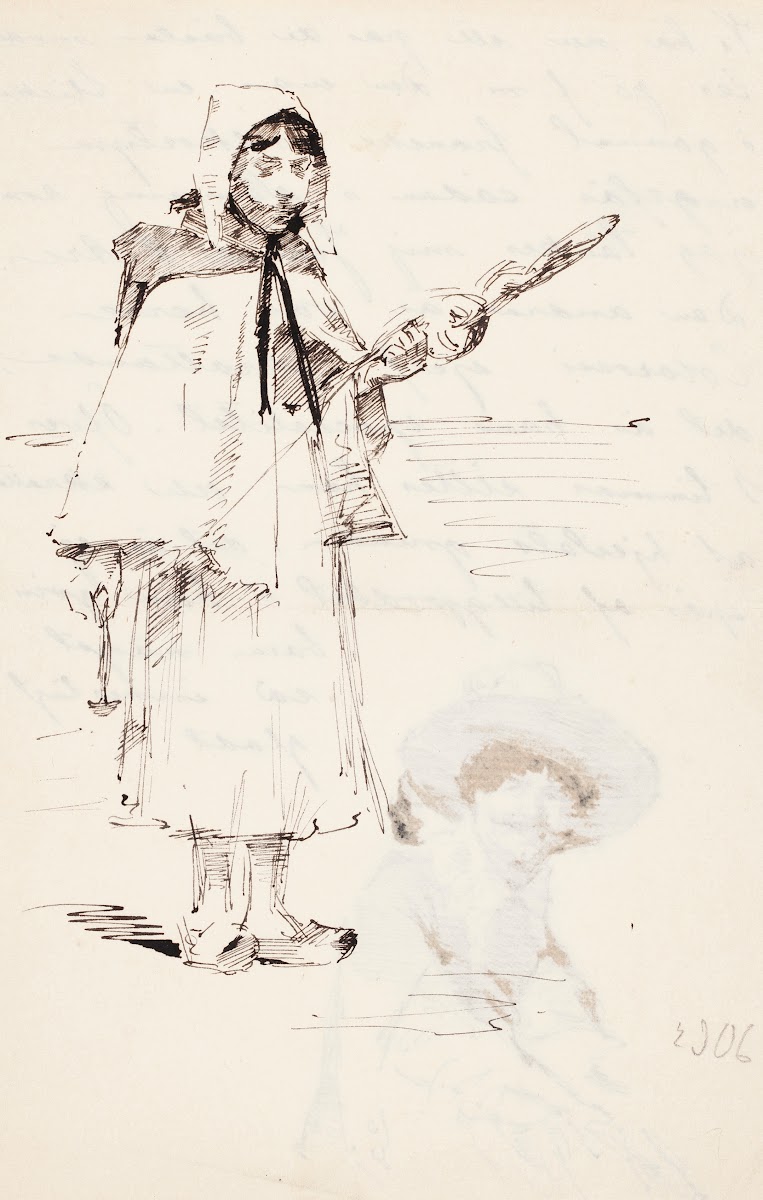 Ranskalainen maalaistyttö Tyttö ja värttinä 1881