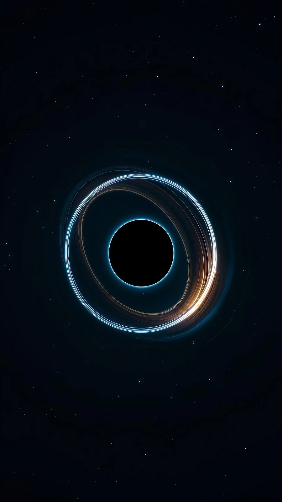 Cosmic Black Hole Light Ring - Cosmic Digital Art 4K iPhone Wallpaper (2304x4096)