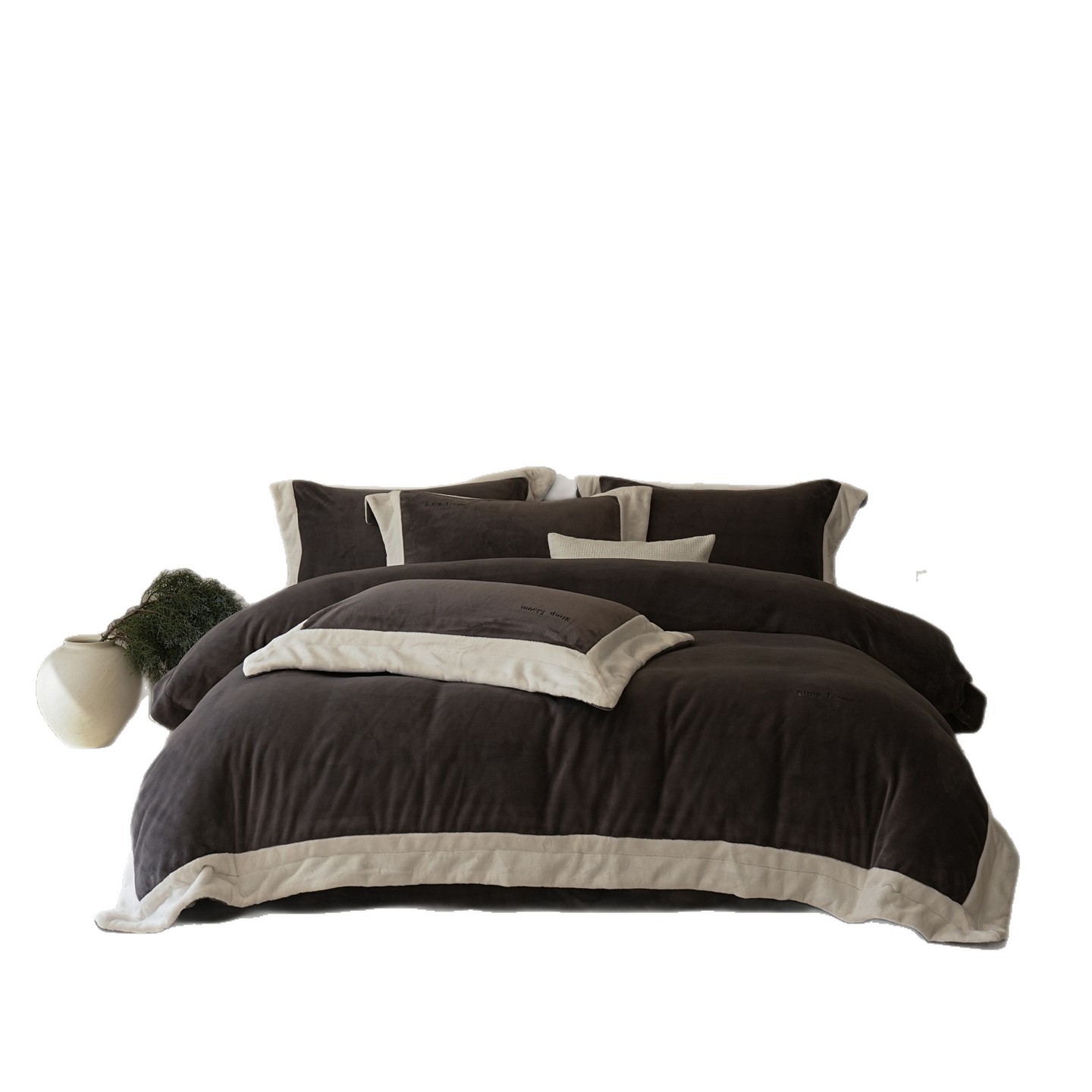 Milk fiber fleece bedding set, extra warm