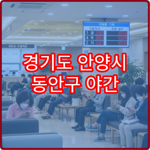 경기도 안양시 동안구 야간 안과 진료 병원 결막염·다래끼 치료 가능