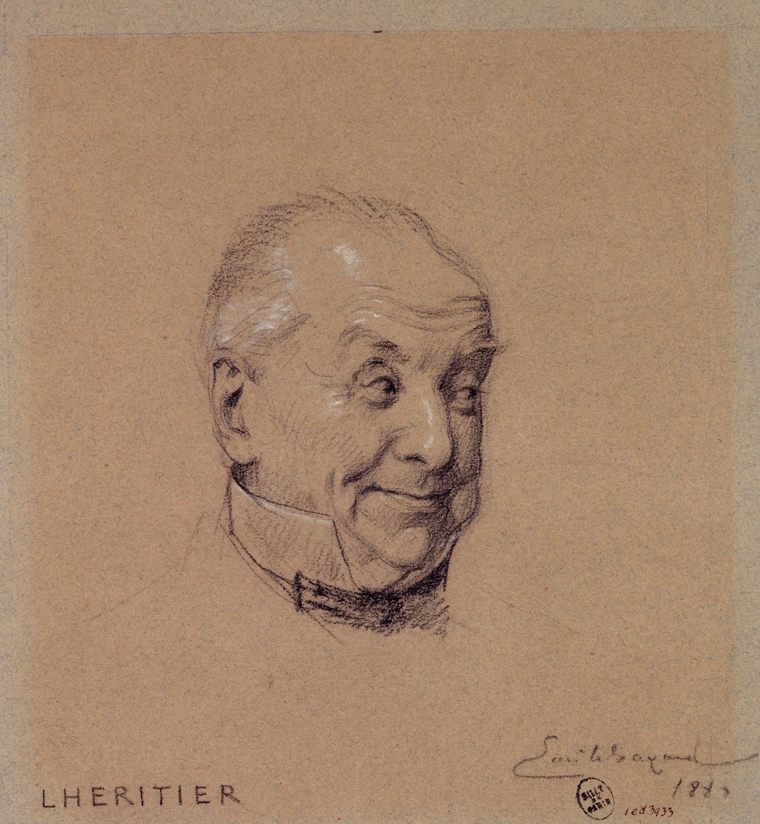Portrait de Lhéritier acteur du Palais Royal 1880