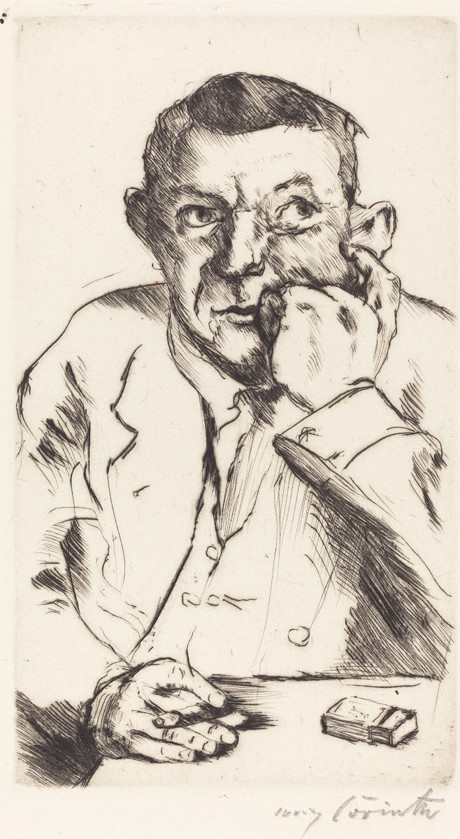 Portrait of a Man Smoking Männliches Bildnis mit Aufgestütztem Arm 1916