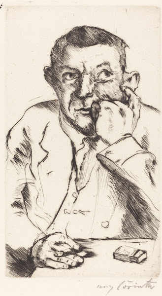 Portrait of a Man Smoking Männliches Bildnis mit Aufgestütztem Arm 1916