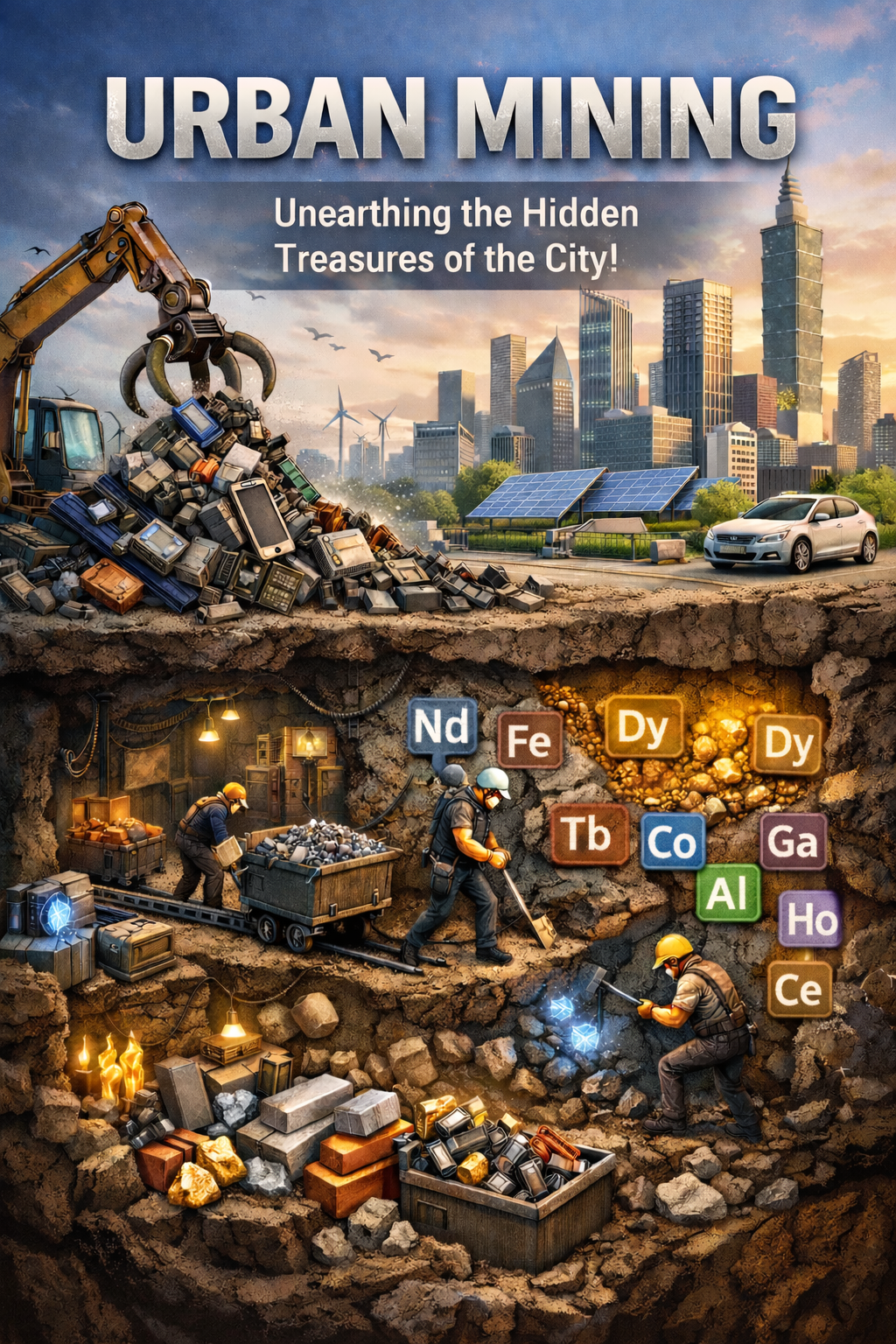 隱藏在城市裡的「稀土礦山」：釹鐵硼磁鐵的永續再生革命