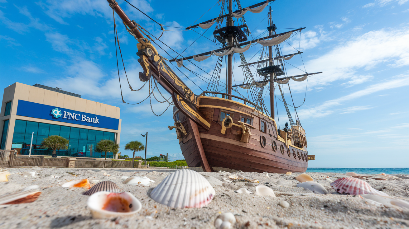 Distance from Pirate Land to PNC Bank Myrtle Beach