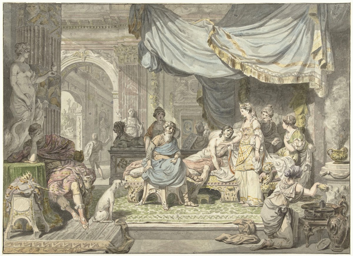 Antiochus probeert de liefde voor zijn moeder Stratonice te verbergen 1775