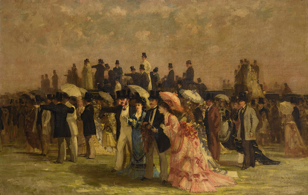 Elegant Women At The Races 1864