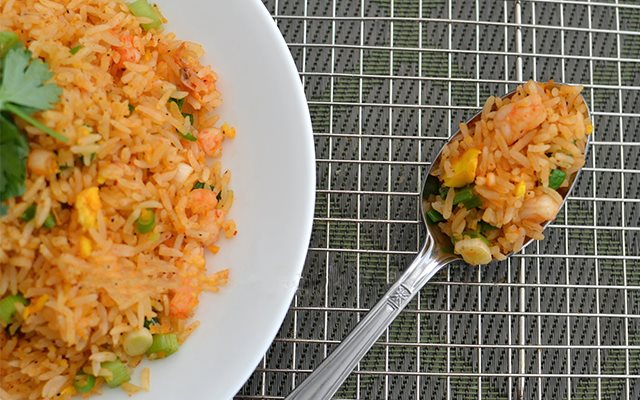 Cơm Chiên Trứng Muối Và Tôm