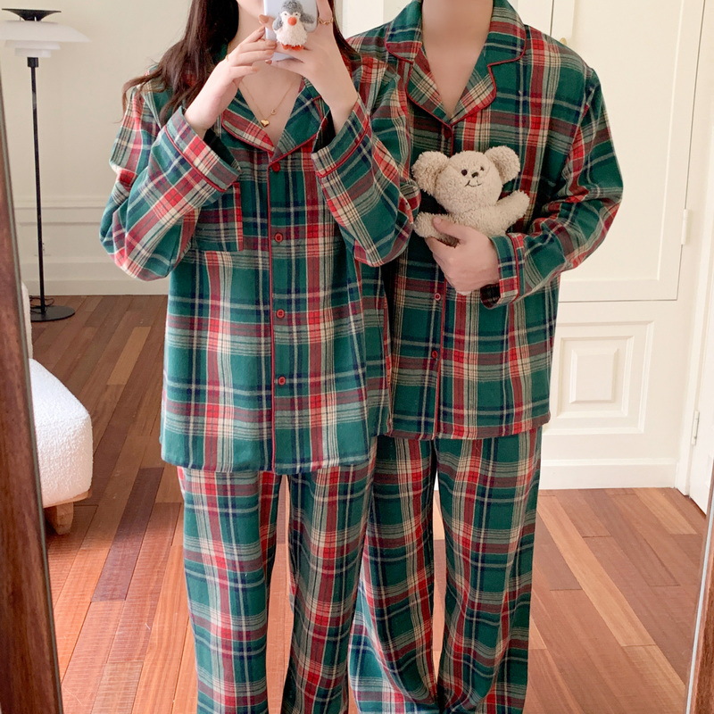 Festive Checkered Loungewear for Women, Brushed