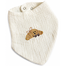 Baby bibs Twins muslin embroidered  2 pcs multicolor