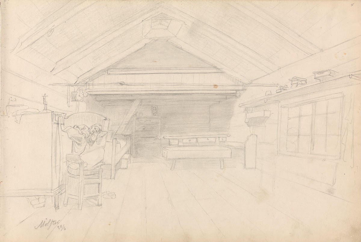Interiør Mølster på Voss 1855