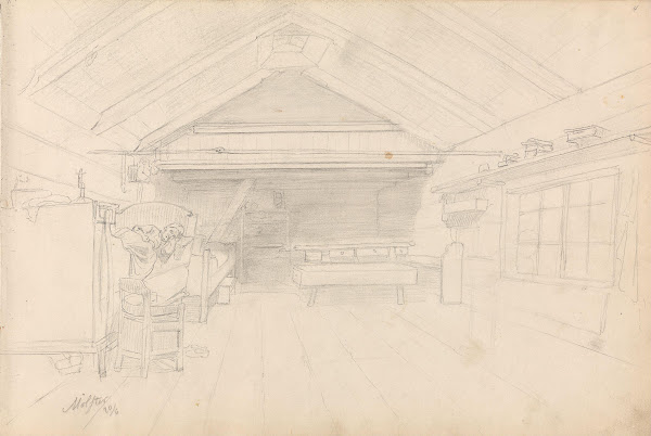 Interiør Mølster på Voss 1855