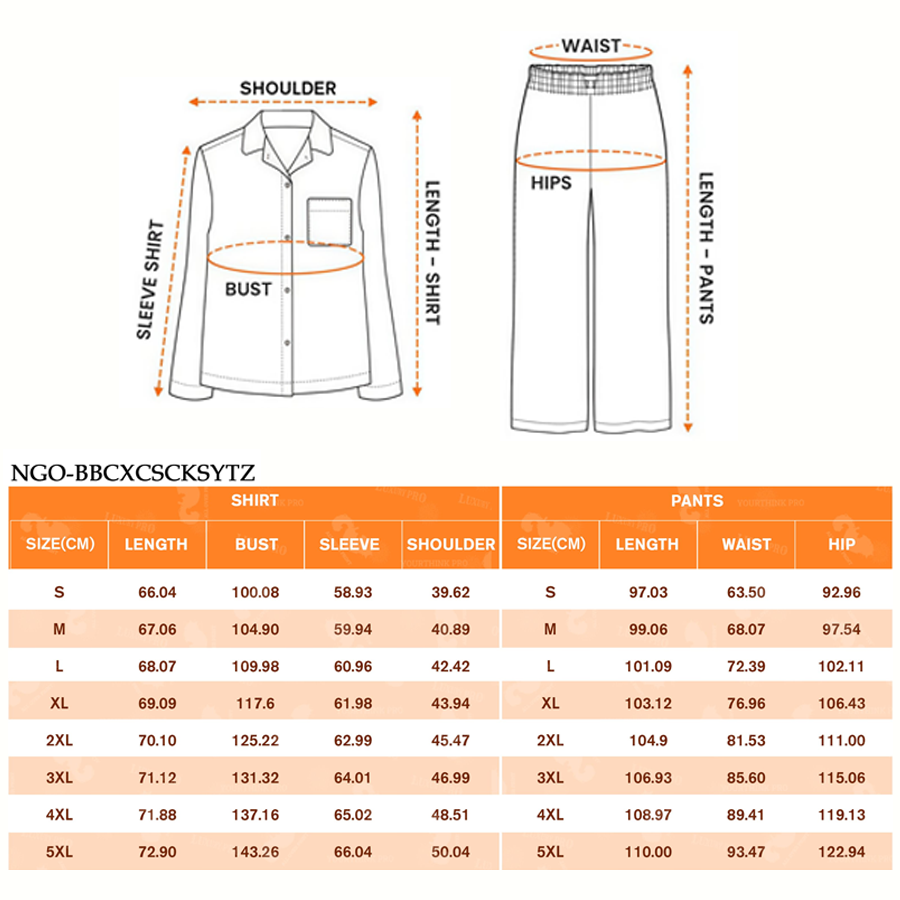 AOP NGO Bound Long Sleeve Shirt and Pants Pajama Set