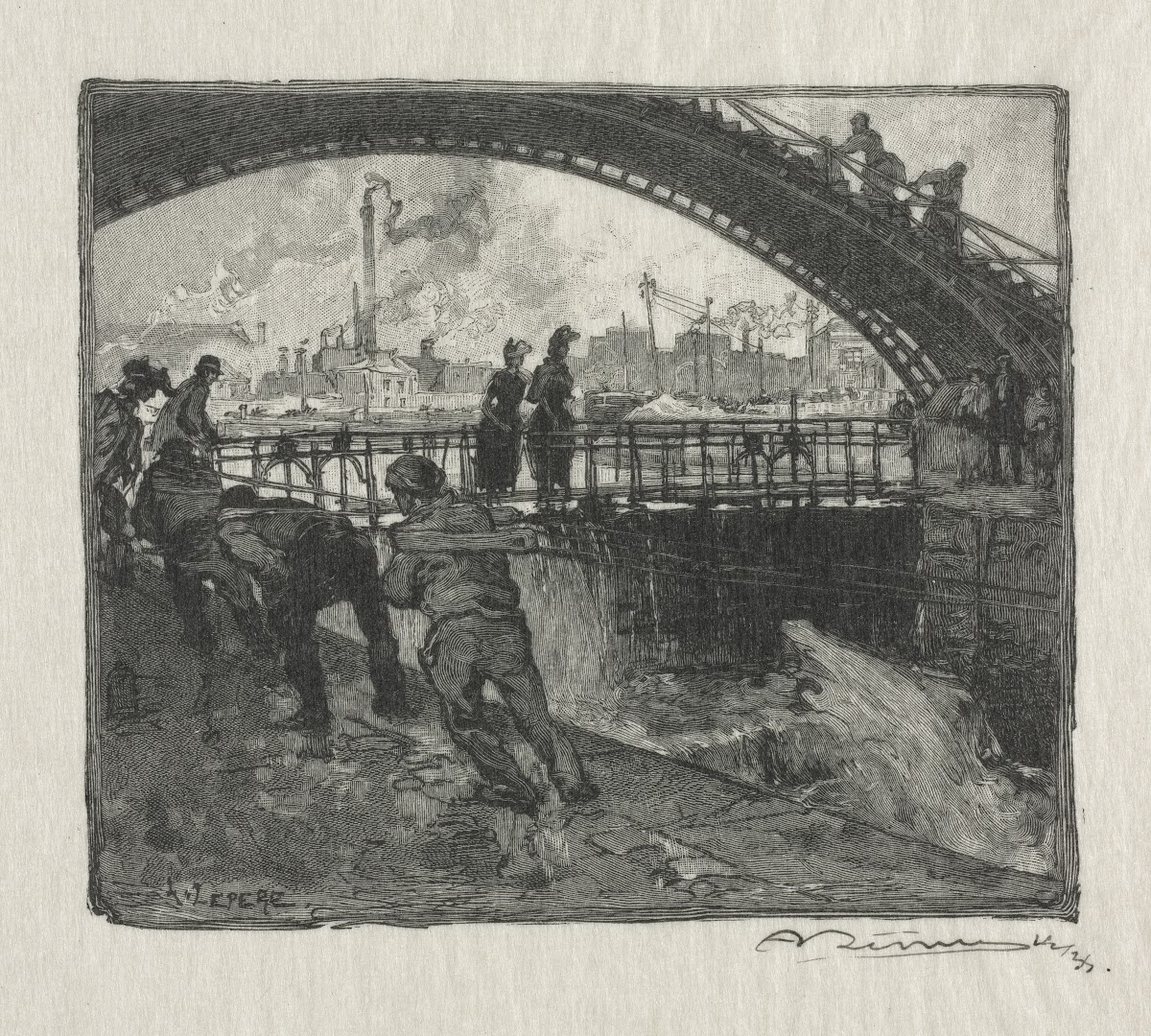 The Lock of the St Martin Canal 1890