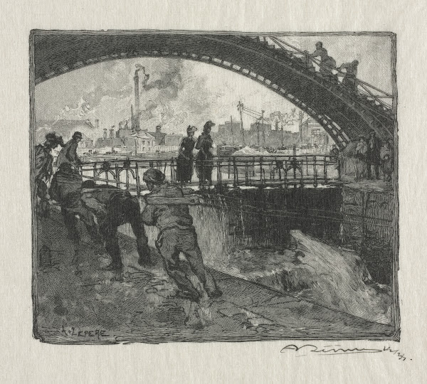The Lock of the St Martin Canal 1890