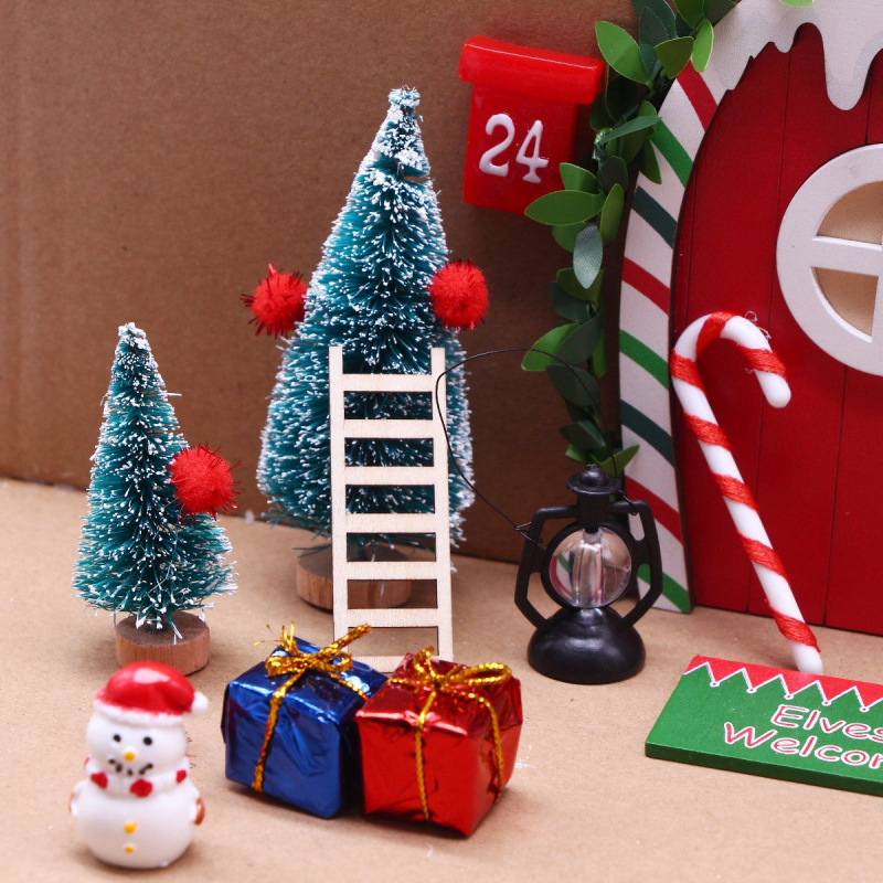 Miniature Fairy Door Set with Rainbow Design