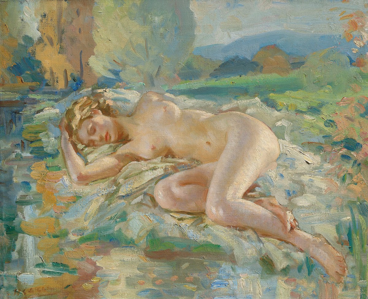 Female nude reclining