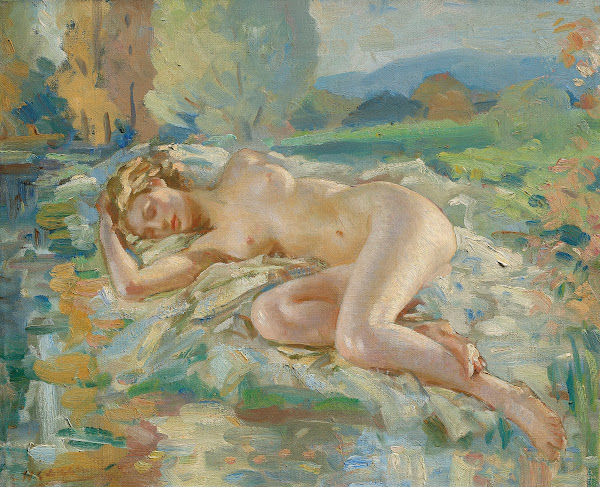 Female nude reclining