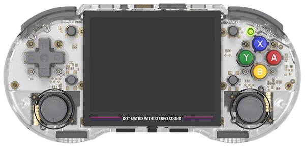 anbernic rg353ps white transparent