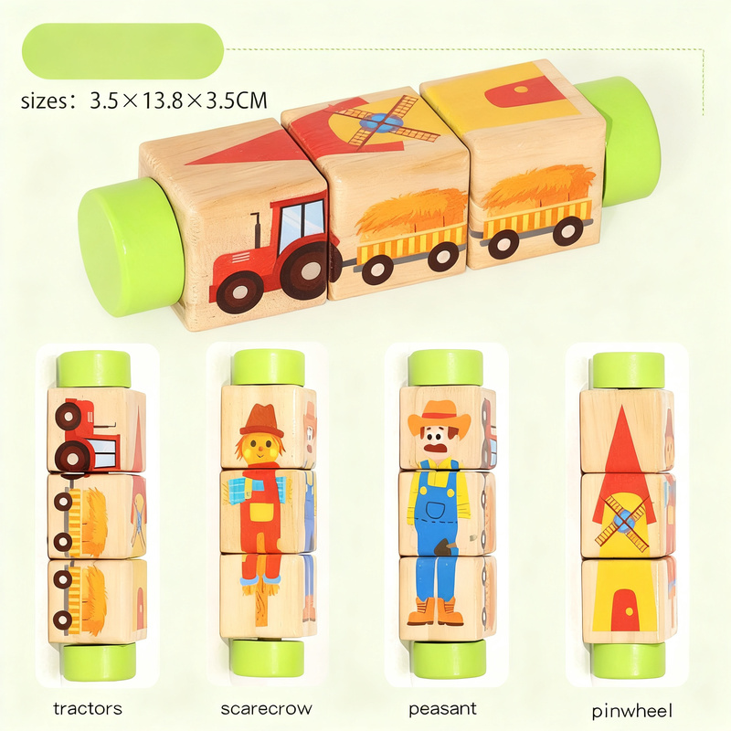 Holzpuzzle für Babys, 0–3 Jahre