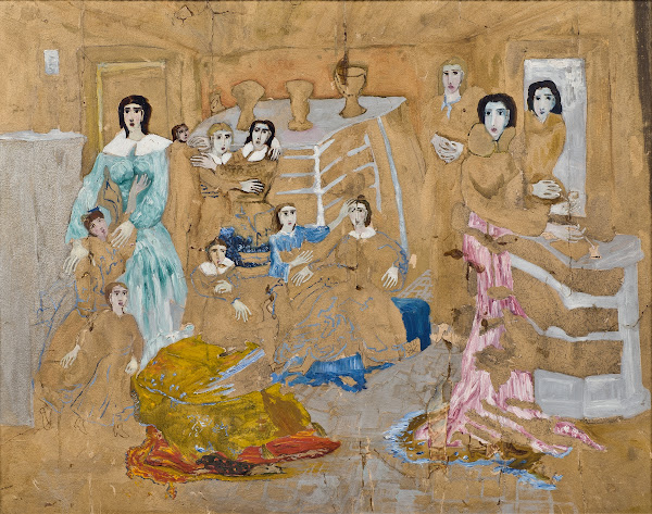 Figures on Golden Ground Composition from His Illness