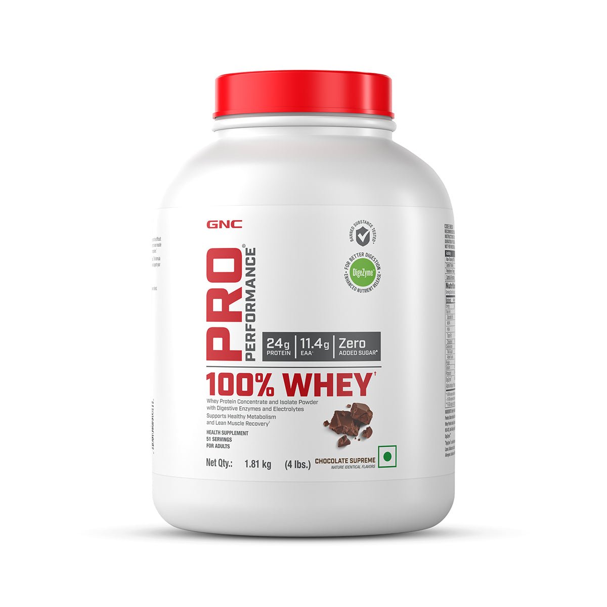 GNC Pro Performance 100% Whey Protein (Classic) — 8.81 lbs, pack of 4